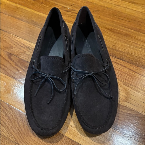 Coach jasper Dark Brown Suede Loafers - Picture 1 of 7